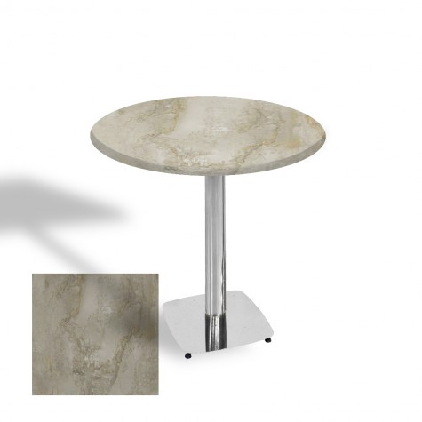 Tokyo Werzalit Yuvarlak Masa 90 cm (Kromnikel)