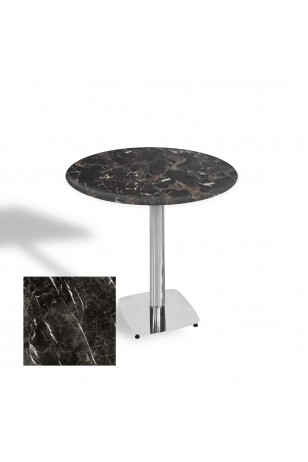 Tokyo Werzalit Yuvarlak Masa 90 cm (Kromnikel)