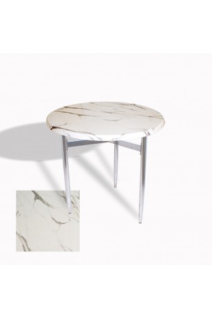 Venedik Masa Yuvarlak Çap 70 Kromnikel (Werzalit, Wermodin veya Allzalit Tabla)