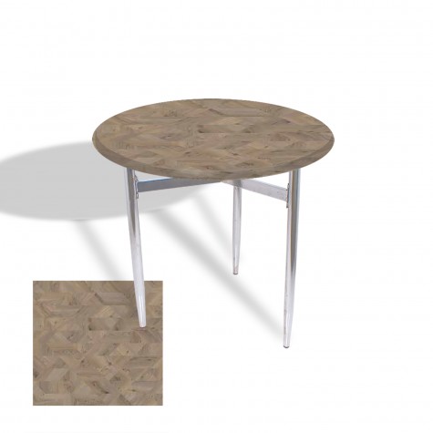 Venedik Masa Yuvarlak Çap 70 Kromnikel (Werzalit, Wermodin veya Allzalit Tabla)