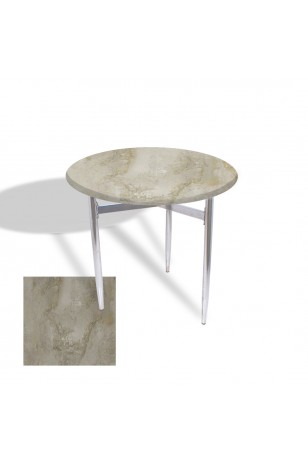 Venedik Masa Yuvarlak Çap 80 kromnikel (Werzalit, Wermodin veya Allzalit Tabla)