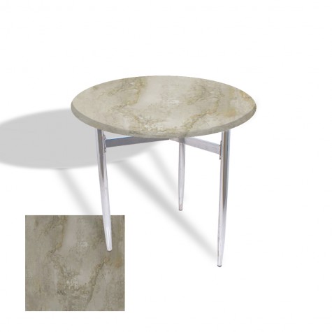 Venedik Masa Yuvarlak Çap 80 kromnikel (Werzalit, Wermodin veya Allzalit Tabla)