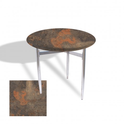 Venedik Masa Yuvarlak Çap 70 Kromnikel (Werzalit, Wermodin veya Allzalit Tabla)