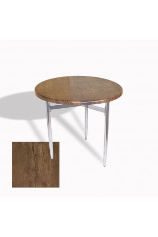 Venedik Masa Yuvarlak Çap 70 Kromnikel (Werzalit, Wermodin veya Allzalit Tabla)