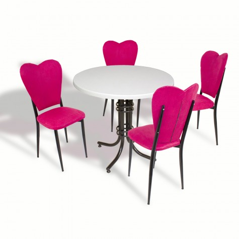 Buket - Aşk-ı Derun Mutfak Masa Takımı - Yuvarlak 80cm Çap (Werzalit, Wermodin ve Allzalit Tabla)