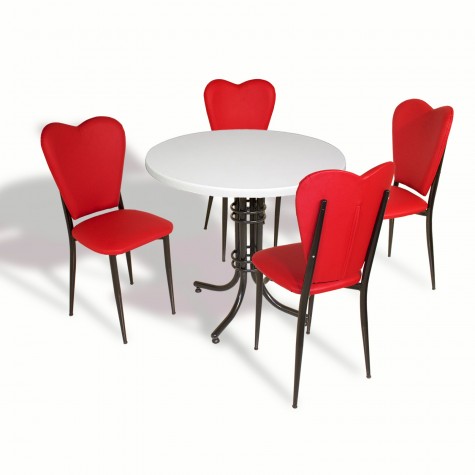 Buket - Aşk-ı Derun Mutfak Masa Takımı - Yuvarlak 80cm Çap (Werzalit, Wermodin ve Allzalit Tabla)