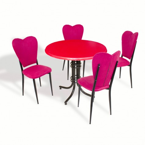 Buket - Aşk-ı Derun Mutfak Masa Takımı - Yuvarlak 80cm Çap (Werzalit, Wermodin ve Allzalit Tabla)