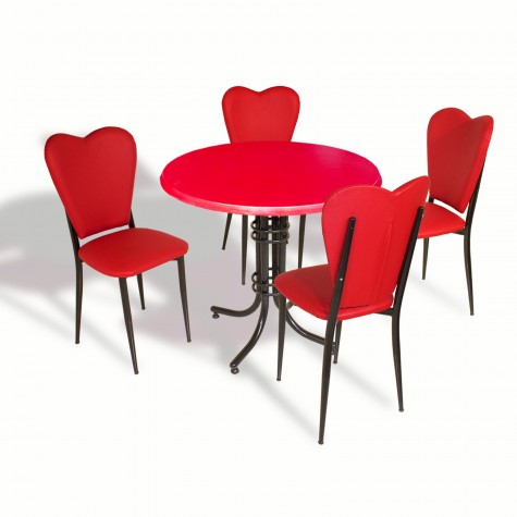 Buket - Aşk-ı Derun Mutfak Masa Takımı - Yuvarlak 80cm Çap (Werzalit, Wermodin ve Allzalit Tabla)