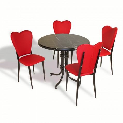 Buket - Aşk-ı Derun Mutfak Masa Takımı - Yuvarlak 80cm Çap (Werzalit, Wermodin ve Allzalit Tabla)