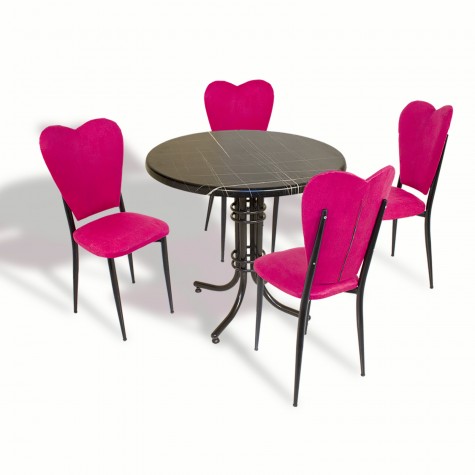 Buket - Aşk-ı Derun Mutfak Masa Takımı - Yuvarlak 80cm Çap (Werzalit, Wermodin ve Allzalit Tabla)