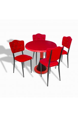 Napoli - Klas Mutfak Masa Takımı - (Yuvarlak Çap 80cm - Werzalit, Wermodin ve Allzalit Tabla)