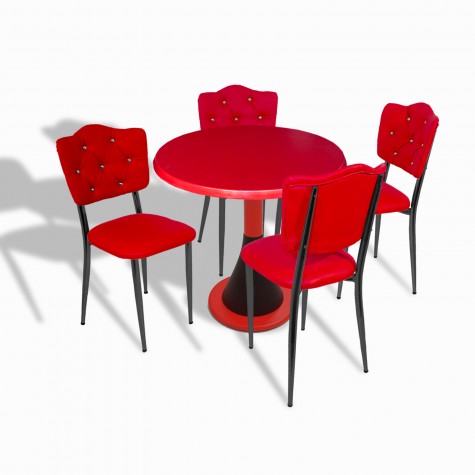 Napoli - Klas Mutfak Masa Takımı - (Yuvarlak Çap 80cm - Werzalit, Wermodin ve Allzalit Tabla)