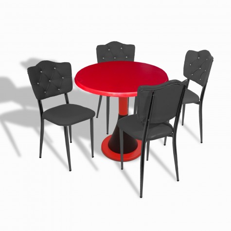 Napoli - Klas Mutfak Masa Takımı - (Yuvarlak Çap 80cm - Werzalit, Wermodin ve Allzalit Tabla)