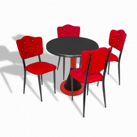 Napoli - Klas Mutfak Masa Takımı - (Yuvarlak Çap 80cm - Werzalit, Wermodin ve Allzalit Tabla)