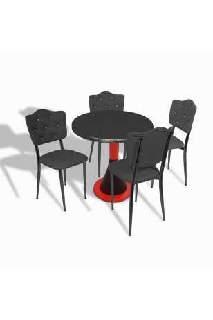 Napoli - Klas Mutfak Masa Takımı - (Yuvarlak Çap 80cm - Werzalit, Wermodin ve Allzalit Tabla)