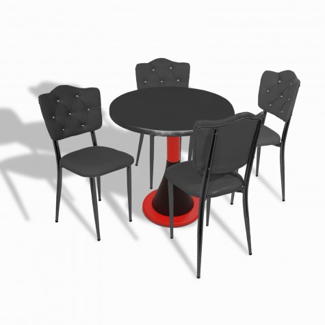 Napoli - Klas Mutfak Masa Takımı - (Yuvarlak Çap 80cm - Werzalit, Wermodin ve Allzalit Tabla)