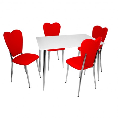 Aşk-ı Derun - Manolya Mutfak Masa Takımı - Beyaz