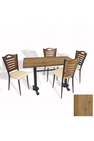 Çipa Döküm Ayak - Papelli Sandalye Mutfak Masa Takımı (Werzalit, Wermodin ve Allzalit Tabla) - 80X120
