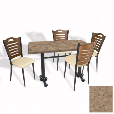 Çipa Döküm Ayak - Papelli Sandalye Mutfak Masa Takımı (Werzalit, Wermodin ve Allzalit Tabla) - 80X120