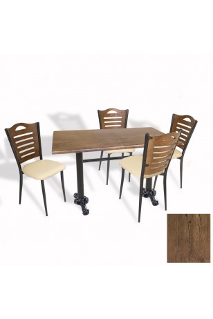 Çipa Döküm Ayak - Papelli Sandalye Mutfak Masa Takımı (Werzalit, Wermodin ve Allzalit Tabla) - 80X120