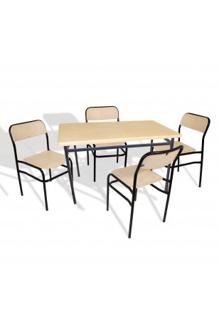 Yemekhane Masa Takımı (Werzalit, Allzalit Tablalı) Takviyeli Sandalyeli (80x140)