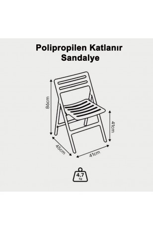 Polipropilen Katlanır Sandalye - (4 Adet Fiyatıdır)