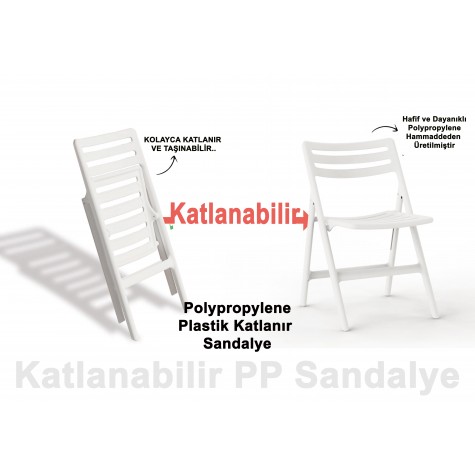 Polipropilen Katlanır Sandalye - (4 Adet Fiyatıdır)