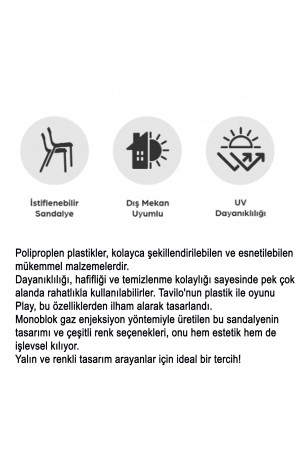 Çipa Döküm Ayak - Play Polipropilen Masa Takımı - 70x120  (Werzalit, Wermodin veya Allzalit Tabla)